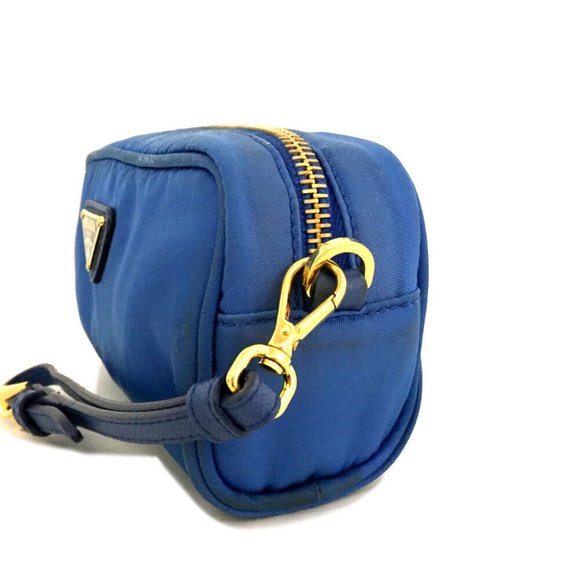 PRADA Logo Plate Nylon Cosmetic Pouch Bag /5P0357 - Picture 2 of 8